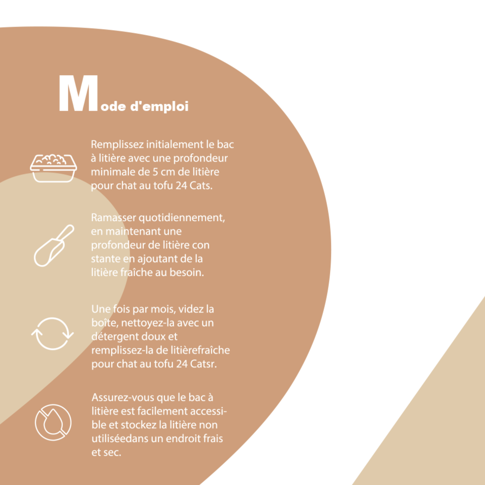 24 CATS Pea Husks Natural Tofu Cat Litter 9KG/19.8lbs - Vanilla/Quick clumping, Odor Control & Dust Free